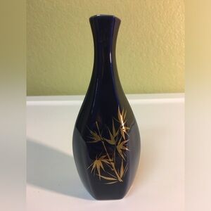 Small Blue Japanese Ceramic Vase Saki Decanter